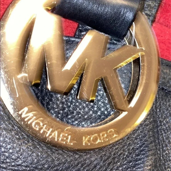 Michael kors Fulton black leather handbag Sz M - Picture 4 of 7